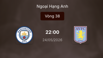 Dự đoán tỷ lệ kèo: Man City đối đầu Aston Villa lúc 22h ngày 24/5/2026