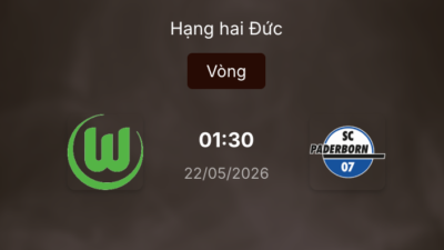 Kèo bóng đá: Wolfsburg vs Paderborn lúc 01h30 ngày 22/5/2026