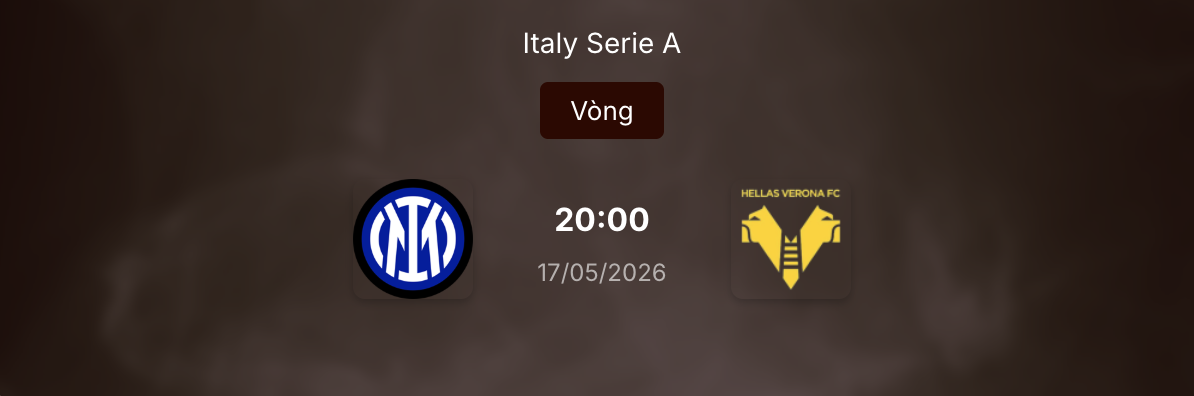 Dự đoán trận Inter vs Verona ngày 17/5/2026