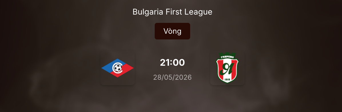 Nhận định kèo bóng đá: Septemvri Sofia vs Yantra Gabrovo lúc 21h ngày 28/5