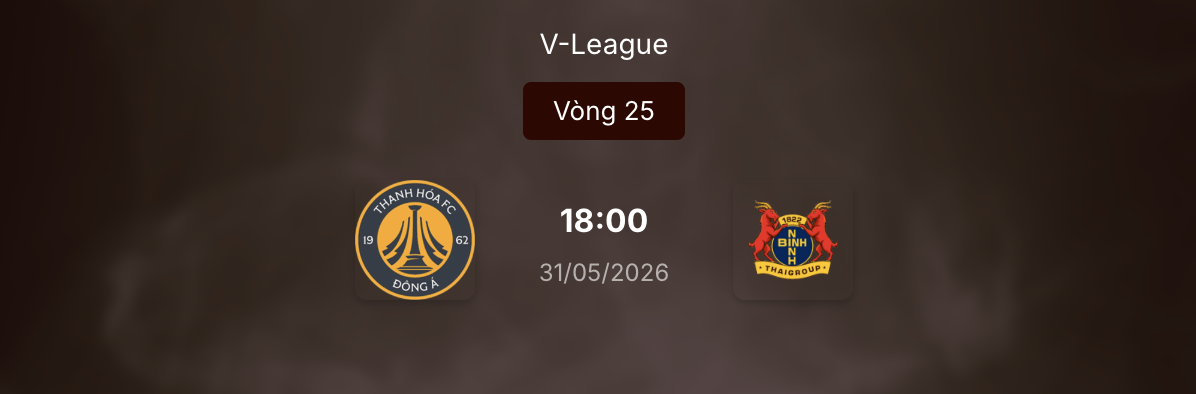 Dự đoán kết quả trận đấu Thanh Hóa vs Ninh Bình lúc 18h ngày 31/5/2026