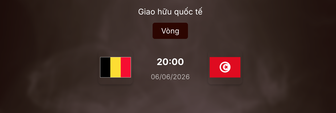 Soi kèo: Bỉ vs Tunisia 20h ngày 6/6/2026